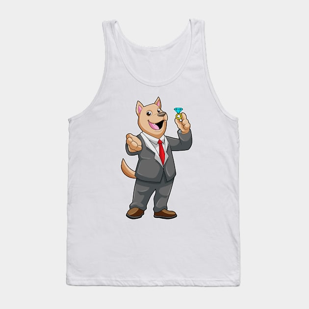 Dog Wedding Groom Wedding ring Tank Top by Markus Schnabel